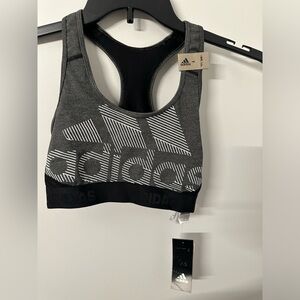 $30 WITH FREE SHIPPING! Adidas Grey racerback sports bra size SMALL